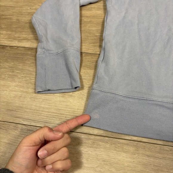 Athleta Sweater Womens Small Balance Henley Sweatshirt Blue Plush Relaxed Fit - Picture 9 of 9